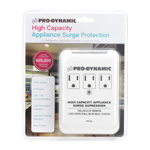 ProDynamic PD2160J 3 Outlet Appliance Surge Protector BrandsMart USA