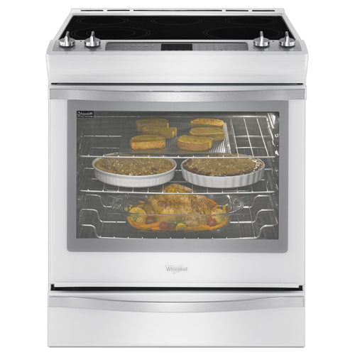 Whirlpool WEE760H0DH 30" White Ice SlideIn Electric Range with 6.2