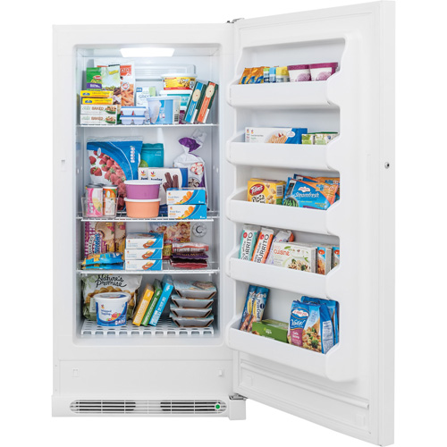Frigidaire FFFU14F2QW 13.8 CuFt White Upright Freezer | BrandsMart USA