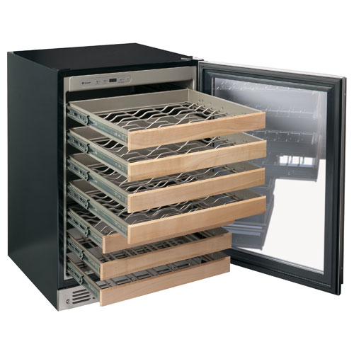 GE Monogram 23.75" 57 Bottle Stainless Steel Wine Cooler ZDWR240HBS