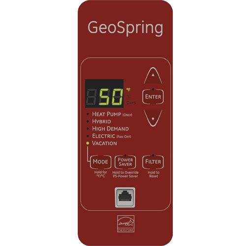 GE GEH50DEEDSR GeoSpring Hybrid Water Heater, Unit Capacity 50 Gallons