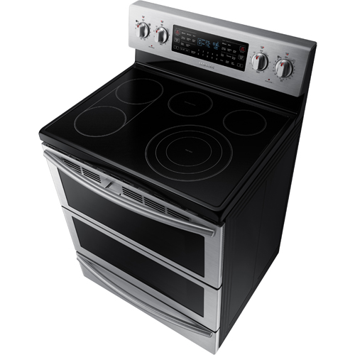 Samsung NE59J7850WS/AA 30" Electric Smooth Top Range, 5.9 CuFt Dual