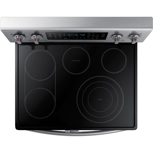 Samsung NE59J7850WS/AA 30" Electric Smooth Top Range, 5.9 CuFt Dual