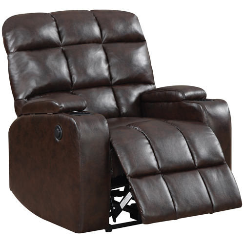 Global Furniture 97570 Liberty Home Theatre Power Brown Recliner