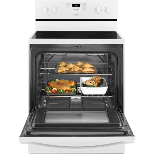 Whirlpool WFE320M0EWWW 30" White Electric Smooth Top Range With 4.8