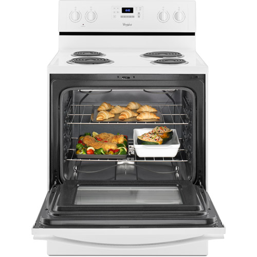Whirlpool WFC310S0EWWW 30" White Electric Coil Range With 4.8 CuFt