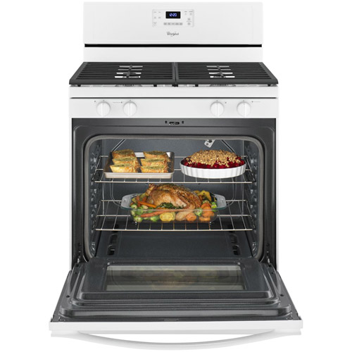 Whirlpool WFG515S0EWWW 30" White Freestanding Gas Range With 5.0 CuFt