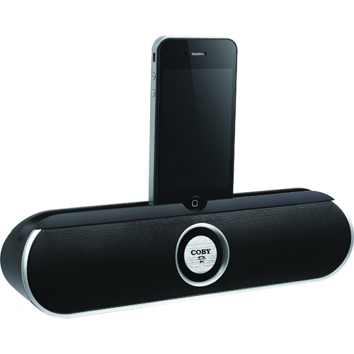 Coby CSBT307SLV Portable Bluetooth Speaker Stand Silver