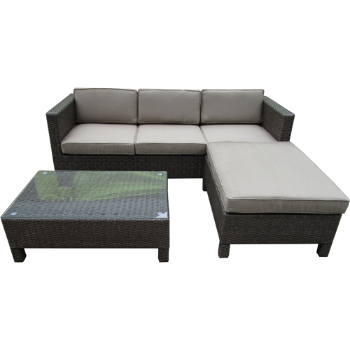 Coastal Retreat POMPANO Pompano 3 Piece Wicker Furniture Group