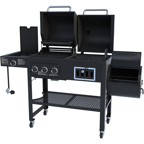 Smoke Hollow Combo 34,000 BTU 3 Burner Gas/Charcoal Grill With Side