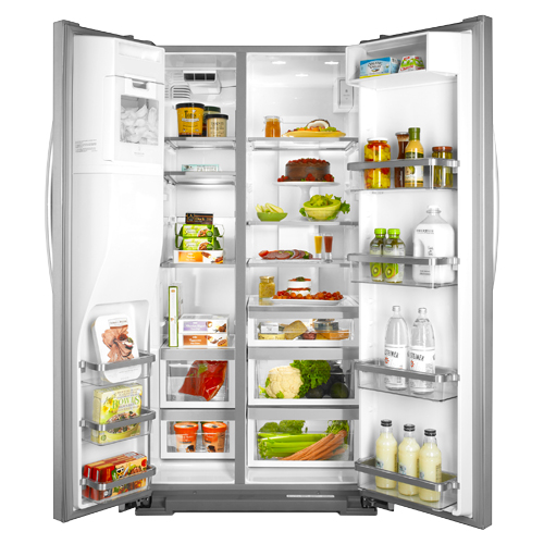 KitchenAid KSC24C8EYP 23.9 CuFt SideBySide Refrigerator, Water And