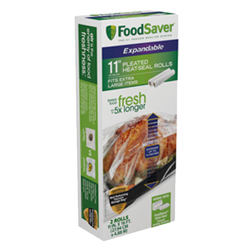 FoodSaver FSFSBFEX626000 Pleated Expandable Bags, Large Enough For