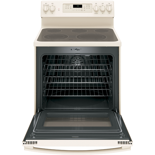 GE JB750DJCC 30" Bisque/Biscuit Smooth Top Range With 5.3 CuFt Self
