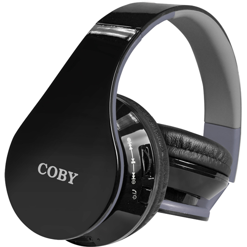Coby CHBT701BLK COUNTOUR Wireless Bluetooth OverTheEar Black