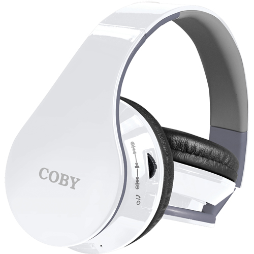 Coby CHBT701WHT CONTOUR Wireless Bluetooth OverTheEar White