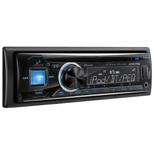 Alpine CDE143BT Bluetooth Single Din Indash Car Stereo BrandsMart USA