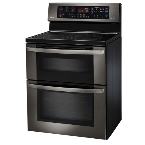 LG LDE3037BD 30" Black Stainless Finish Electric Smooth Top Double