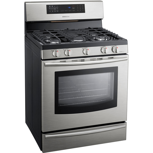 Samsung FX710BGS/XAA 30" Freestanding Gas Range, 5.8 CuFt, 18000/15000