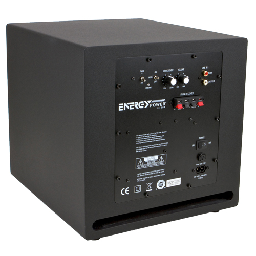 Energy POWER10 Power 10 Subwoofer, 10" FrontFiring Woofer, Rear Slot