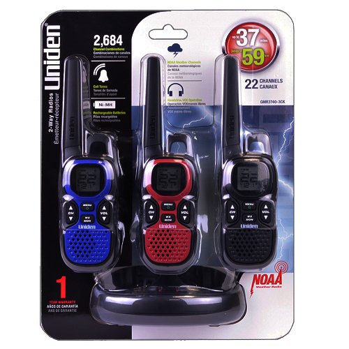 Uniden GMR37403CK 3 Pack 37 Mile TwoWay Radio With Charging Cradle