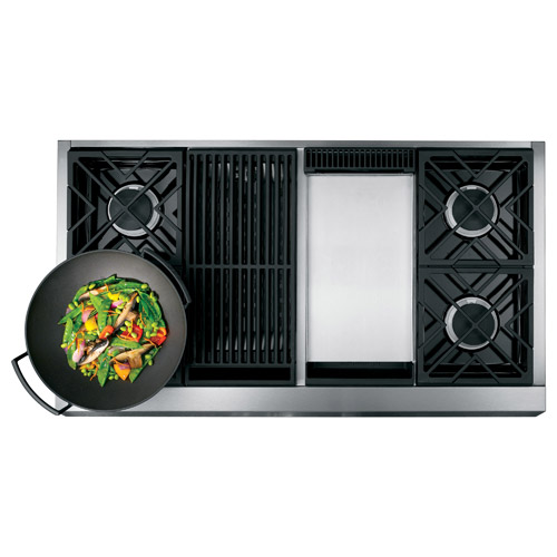 GE Monogram ZDP484NGPSS 48" DualFuel Professional Stainless Steel Freestanding Gas Range With 8