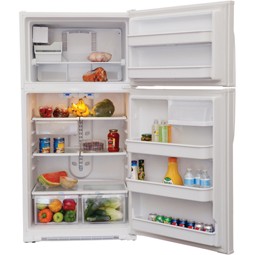 Daewoo FRG1870BNW 18.0 CuFt Top Freezer Refrigerator, 4 Adjustable/Removable Glass Refrigerator