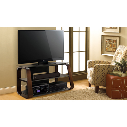 Bell'O CW349 52" Flat Panel Curved Wood Audio/Video TV Stand