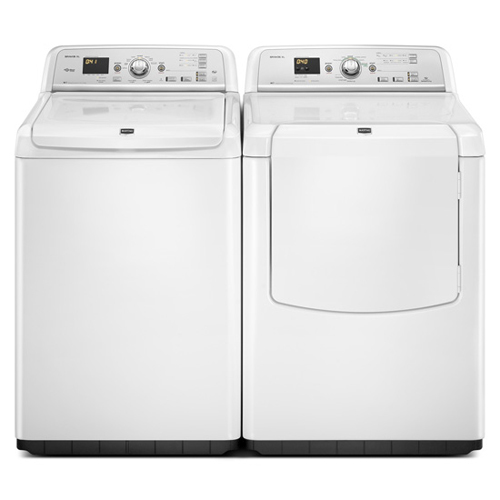Maytag MVWB750YW 4.6 CuFt Bravos XL HE Top Load Washer, 10 Cycles, 3