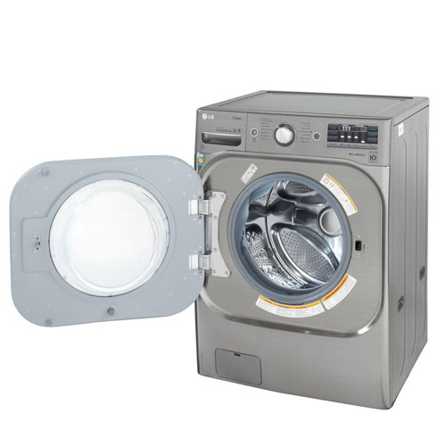 LG WM8000HVA 5.2 CuFt High Efficiency Graphite Steel 29" Front Load Washer BrandsMart USA