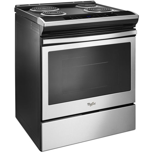 Whirlpool WEC310S0FS 30" Stainless Steel SlideIn Electric Range With 4