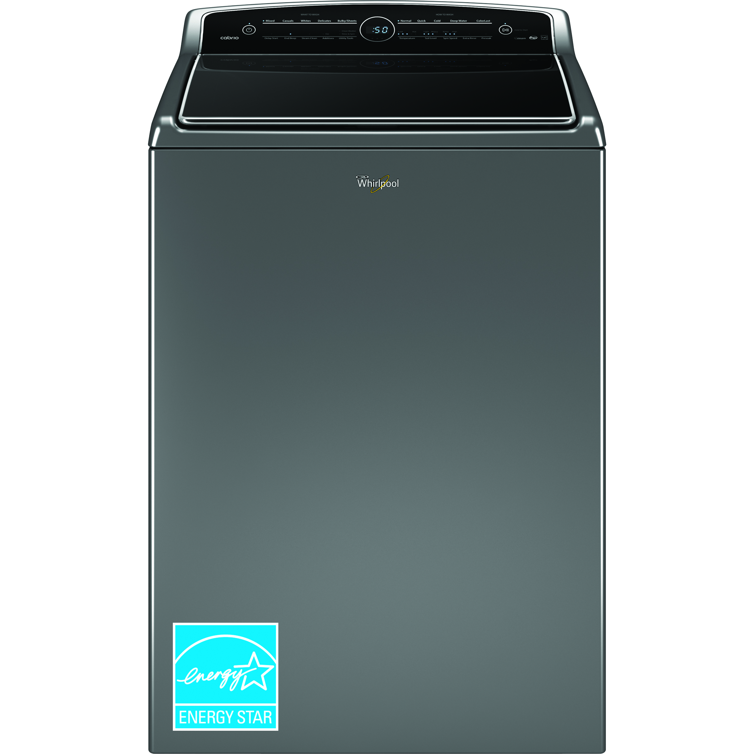 Whirlpool WTW8500DCCHR 5.3 CuFt Cabrio High Efficiency Chrome Shadow