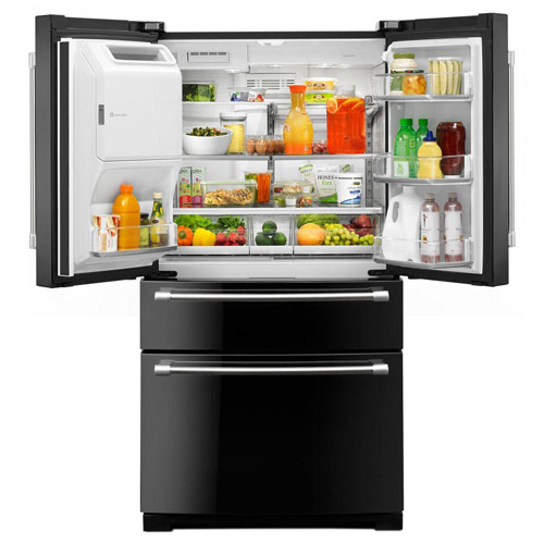 Maytag MFX2876DRE 26.2 CuFt Black 4 Door French Door Refrigerator
