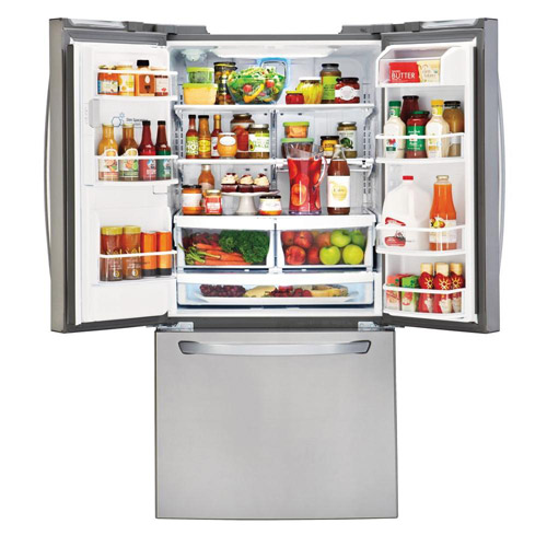 LG LFXS24623S 24.2 CuFt Stainless Steel 3 Door French Door Refrigerator