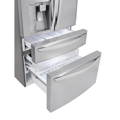 LG LMXS30776S 29.7 CuFt Stainless Steel 4 Door French Door Refrigerator