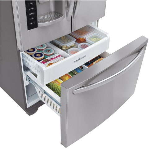 LG LFX25974ST 24.1 CuFt Stainless Steel 3 Door French Door Refrigerator