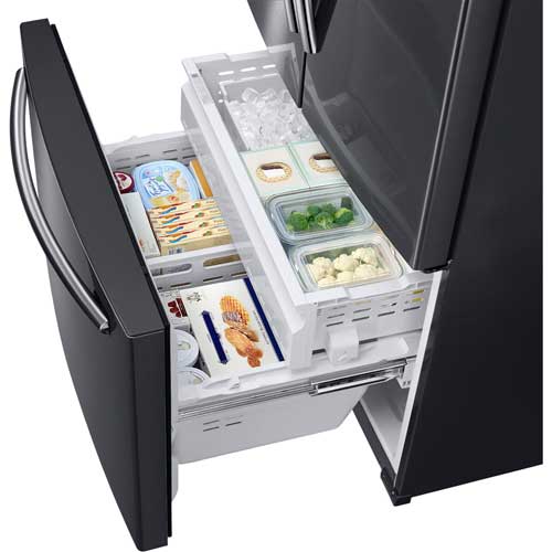 Samsung RF263TEAESG/AA 24.6 CuFt Black Stainless Steel 3 Door French