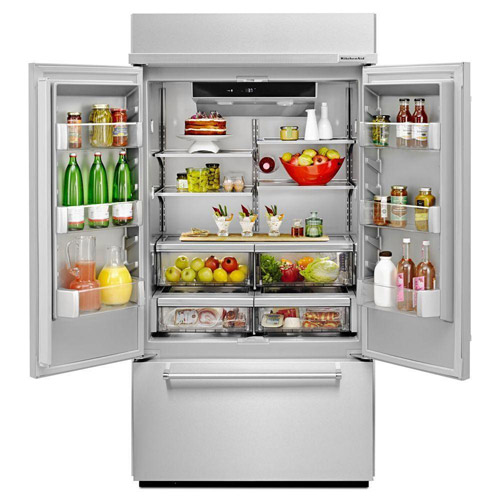 KitchenAid KBFN506EPA 20.8 CuFt Panel Ready 3 Door Counter Depth Built