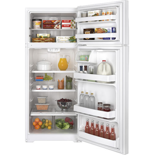 GE GTS18GTHWW 17.5 CuFt White 2 Door Top Freezer Refrigerator