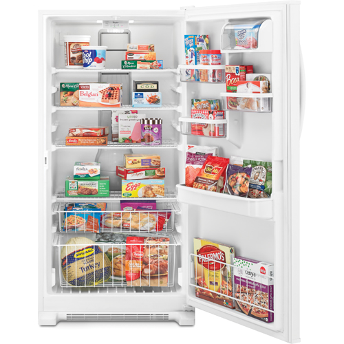 Whirlpool WZF79R20DW 19.6 CuFt White Upright Freezer With Temperature