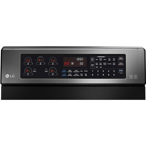 LG LDE3037BD 30" Black Stainless Finish Electric Smooth Top Double