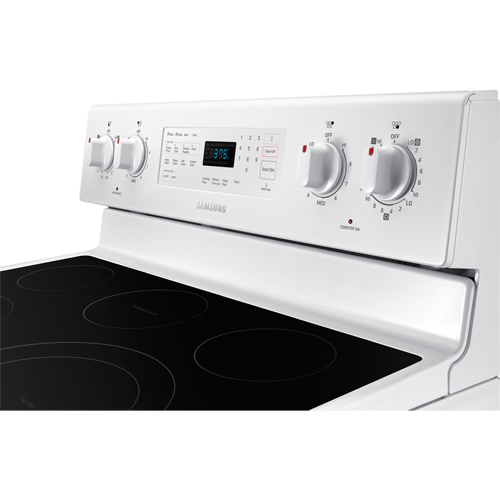 Samsung NE59J3420SW/AA 30" White Electric Smooth Top Range With 5.9