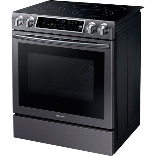 Samsung NE58K9500SG/AA 30" Black Stainless Steel SlideIn Electric