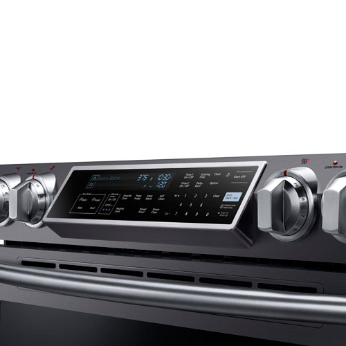 Samsung NE58K9500SG/AA 30" Black Stainless Steel SlideIn Electric Range With 5.8 CuFt Self