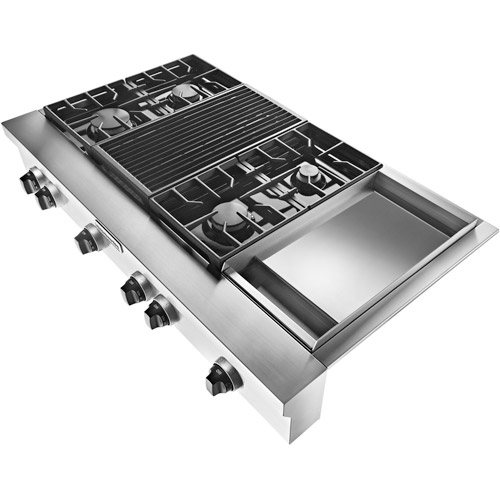 KitchenAid KGCU484VSS Commercial Style Series 48" 4 Burner Gas Cooktop BrandsMart USA