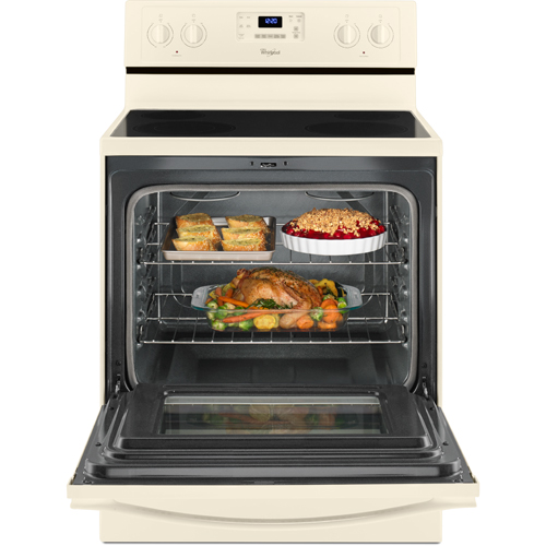 Whirlpool WFE515S0ET 30" BiscuitOnBiscuit Electric Smooth Top Range