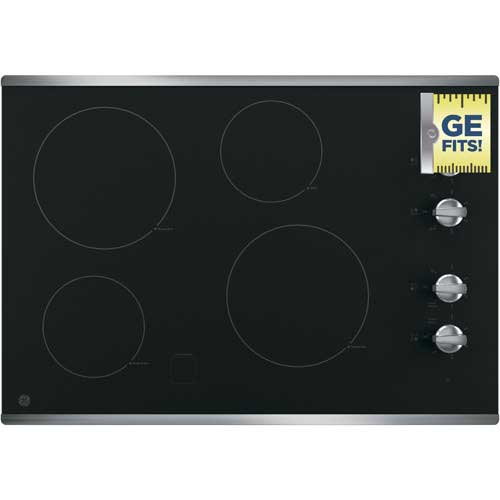 GE JP3030SJSS 30" 4 Burner Electric Cooktop BrandsMart USA