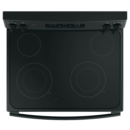 GE JB645DKBB 30" Black Electric Smooth Top Range With 5.3 CuFt Self