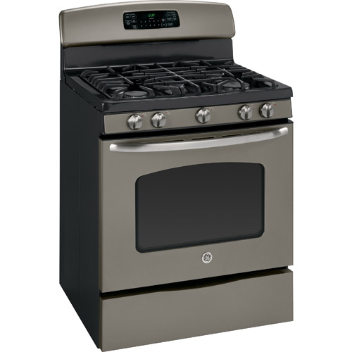 GE JGB600EEDES 30" Slate Freestanding Gas Range With 5.0 CuFt Self