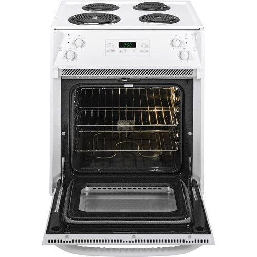 GE JM250DFWW 27" White DropIn Electric Range With 3.0 CuFt Self