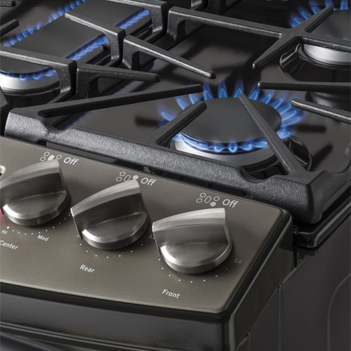 GE PGS950EEFES 30" Profile Series Slate SlideIn Double Oven Gas Range